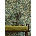Casadeco|Floral wallpaper with lush green leaf print|Floral