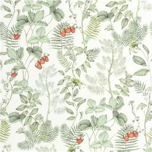 Khroma|Papier peint brocart éventails couleur miel|Papier Peint