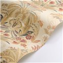 Casadeco|Papier peint floral classique avec palmiers, oiseaux tropicaux et papillons|Floral