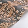 Casadeco|Classic floral wallpaper with elegant plumage, slender palms, and exotic flowers|Floral