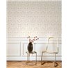 Casadeco|Beige-weiße florale Tapete mit klassisch-eleganter Inspiration|Blumen