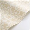 Casadeco|Beige-weiße florale Tapete mit klassisch-eleganter Inspiration|Blumen