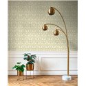 Casadeco|Papier peint floral ornemental vert de style classique|Floral