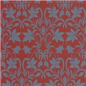 Casadeco|Classic red floral wallpaper, ornamental style|Floral