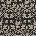Casadeco|Papier peint floral classique beige et noir|Floral