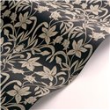 Casadeco|Classic beige and black floral wallpaper|Floral
