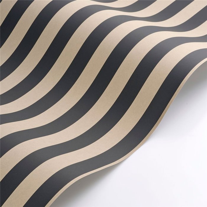 Casadeco|Classic vertical black striped wallpaper|Stripes