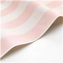 Casadeco|Papier peint rayures rose et blanc idéal chambre|Marin & Nautique