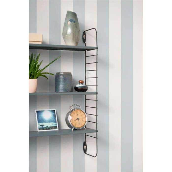Casadeco|Sky blue and white nautical-style striped wallpaper|Stripes