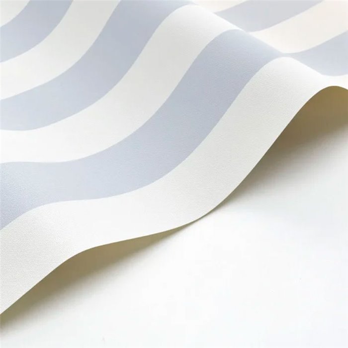 Casadeco|Sky blue and white nautical-style striped wallpaper|Stripes