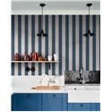 Casadeco|Navy blue nautical striped wallpaper|Sailor & Nautical