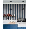 Casadeco|Tapete marineblaue maritime Streifen|Seemann & Nautisch
