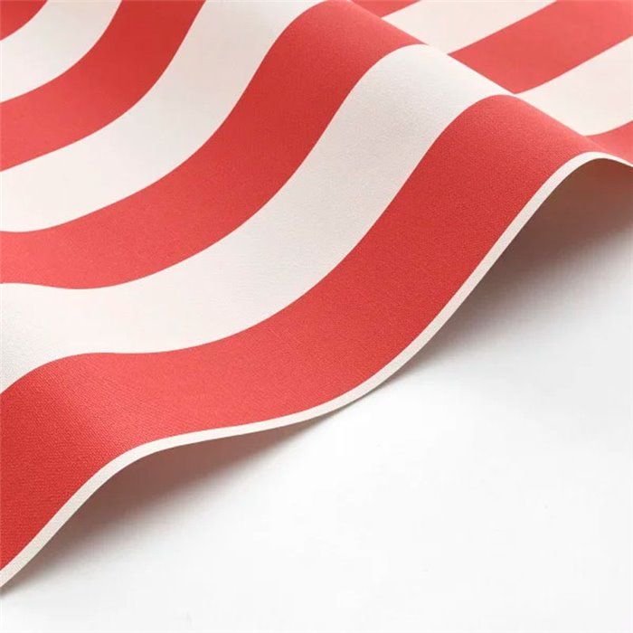 Casadeco|Red and white coastal-style striped wallpaper|Sailor & Nautical