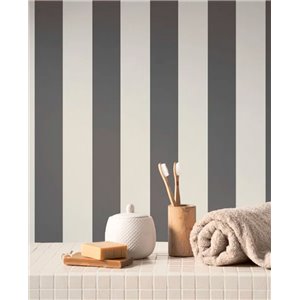 Casadeco|Papier peint élégant rayures gris taupe|Rayures 2