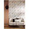 Casadeco|Blue and beige coral wallpaper on white background|Wallpaper