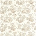 Casadeco|Papier peint récif de coraux avec poissons, style toile de Jouy|Marin & Nautique