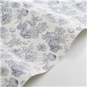 Casadeco|Blue coral and fish wallpaper, toile de Jouy design|Sailor & Nautical