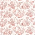 Casadeco|Papier peint coraux et poissons rouges sur fond marin|Marin & Nautique
