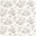 Casadeco|Papier peint coraux et poissons style toile de Jouy idéal pour salle de bain|Papier Peint
