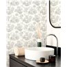 Casadeco|Toile-de-Jouy-Tapete mit Korallen und Fischen, ideal fürs Bad|Tapeten