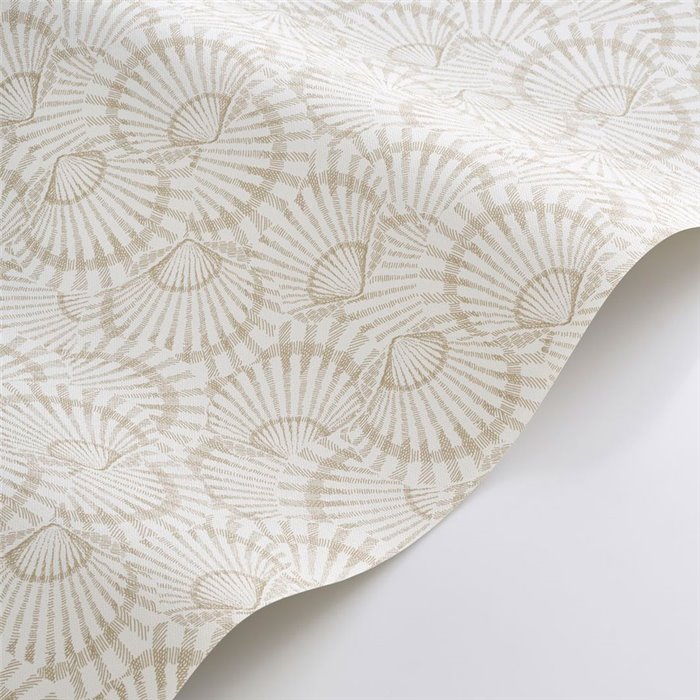 Casadeco|Sand-colored seashell wallpaper|Wallpaper