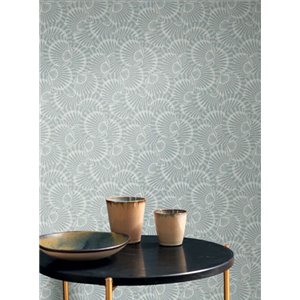 Caselio|Art Deco wallpaper with seashells in black and copper|Art Deco 2