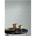 Casadeco|Bluish-gray marine shell wallpaper, perfect for coastal-style bedroom|Wallpaper