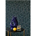 Casadeco|Papier peint coquillages bleu marine|Marin & Nautique