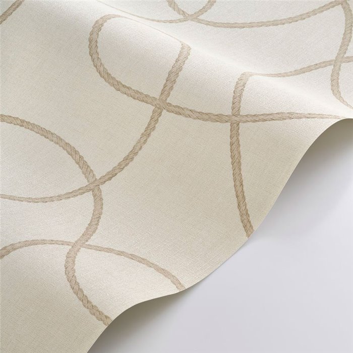 Casadeco|Papier peint cordes entrelacées style nautique|Marin & Nautique