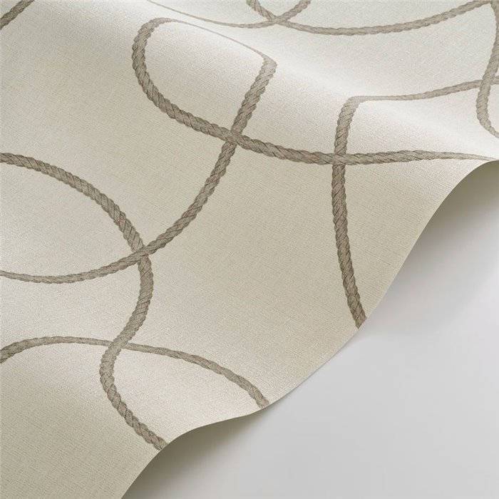 Casadeco|Nautical or maritime wallpaper with sail ropes|Wallpaper