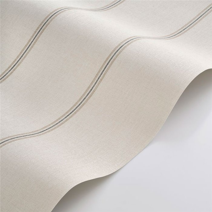 Casadeco|Papier peint rayures nautiques blanc crème|Rayures
