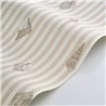 Casadeco|Papier peint enfant rayures et coquillages|Marin & Nautique