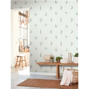 Papeldecor|Papel pintado estilo oriental paisaje japonés beige y crema|Papel Pintado 2