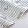 Casadeco|Tapete blaue Streifen mit Muscheln|Seemann & Nautisch