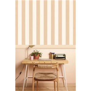 Caselio|Vertical mustard yellow striped wallpaper|Stripes 2