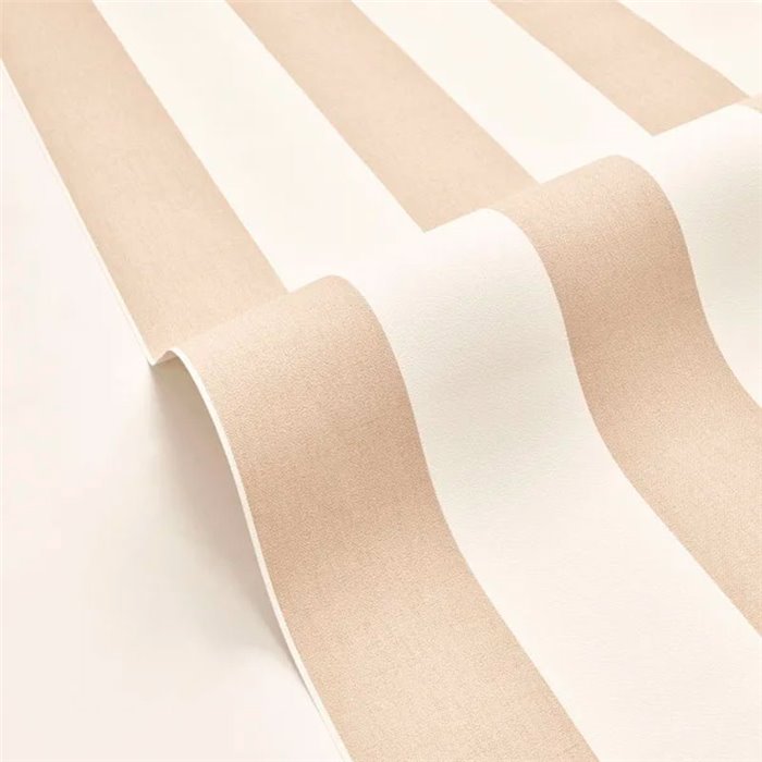 Caselio|Vertical beige striped wallpaper|Stripes