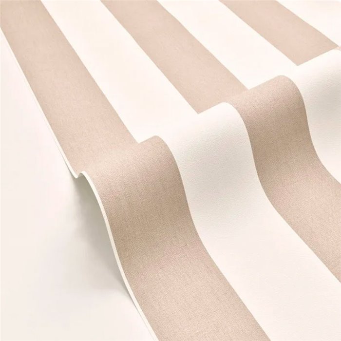 Caselio|Papel pintado rayas salón marrón claro|Rayas