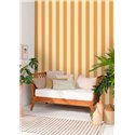 Caselio|Papier peint rayures verticales jaune moutarde|Rayures