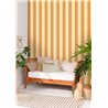 Caselio|Vertical mustard yellow striped wallpaper|Stripes
