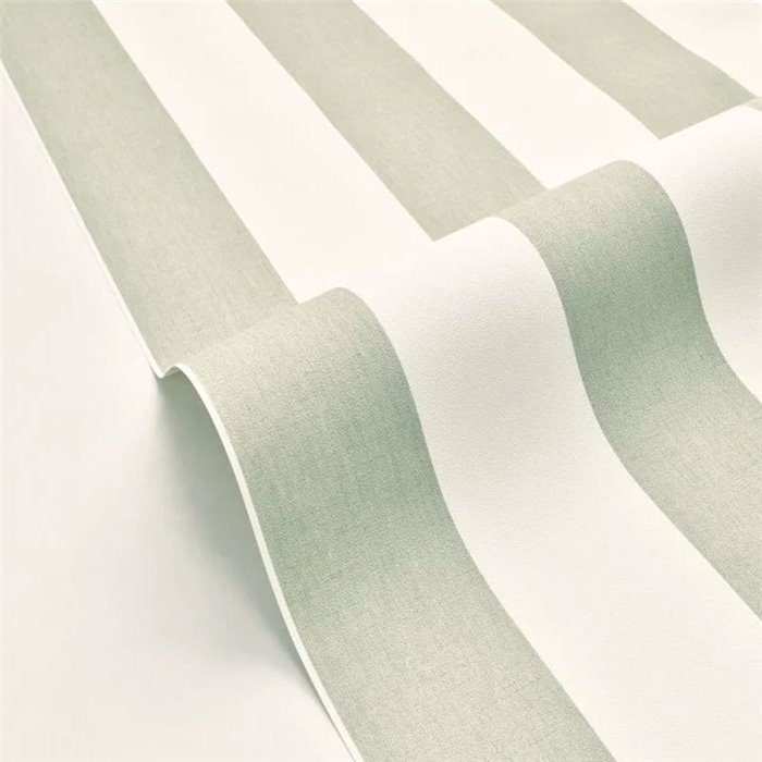 Papel pintado rayas verde agua ideal cocina - Caselio Line Up 104047004