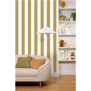 Caselio|Papier peint rayures salon marron clair|Rayures 2