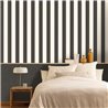 Caselio|Black striped wallpaper for modern bedrooms|Stripes
