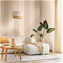 Caselio|Papel pintado rayas anchas XXL tonos beige|Rayas