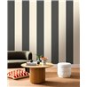 Caselio|Wide black and white striped wallpaper|Stripes