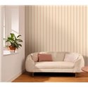 Caselio|Papier peint salon rayures beige bordure or|Rayures
