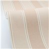 Caselio|Living room beige striped wallpaper with gold border|Stripes