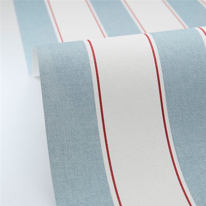 Caselio|Papel pintado rayas náuticas azules|Rayas