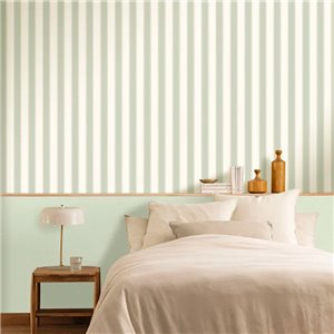 Casadeco|Papier peint rayures fines gris et blanc nacré|Rayures 2