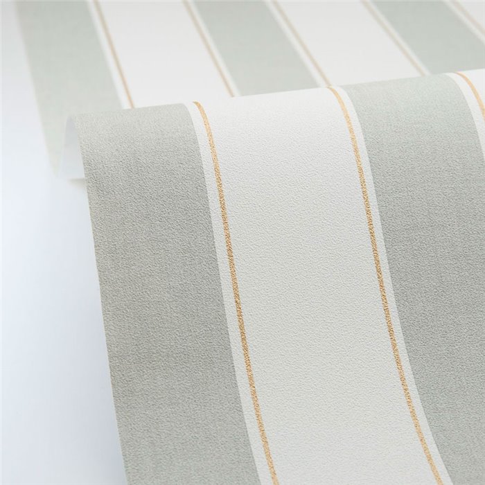 Caselio|Green striped wallpaper ideal for bedrooms|Stripes
