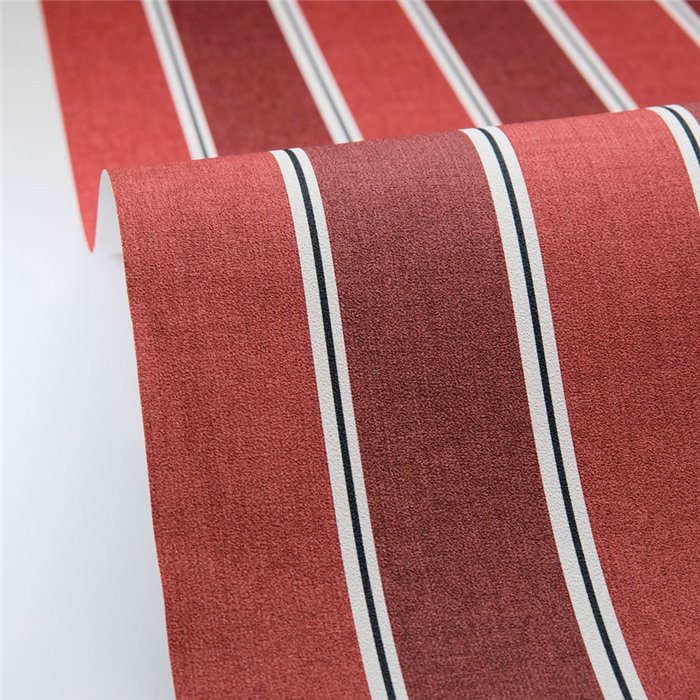 Caselio|Modern red striped wallpaper|Stripes